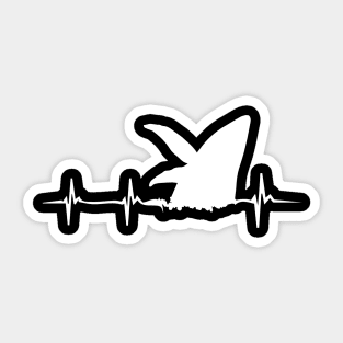 Funny Orca Heartbeat Design Killer Whale Sticker